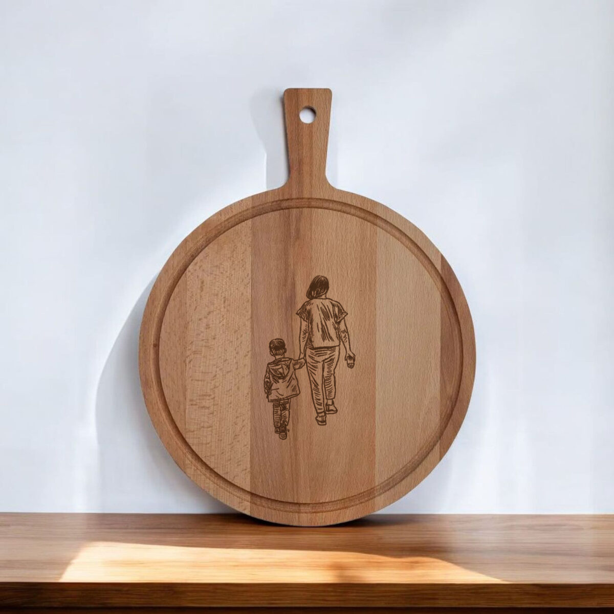 Borrelplank graveren - beuken - 39cm - zelf ontwerpen